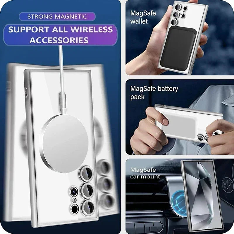 Case Samsung MagSafe Galaxy – Transparente e Macio em transparente — detalhe proteção | Orbit Cases