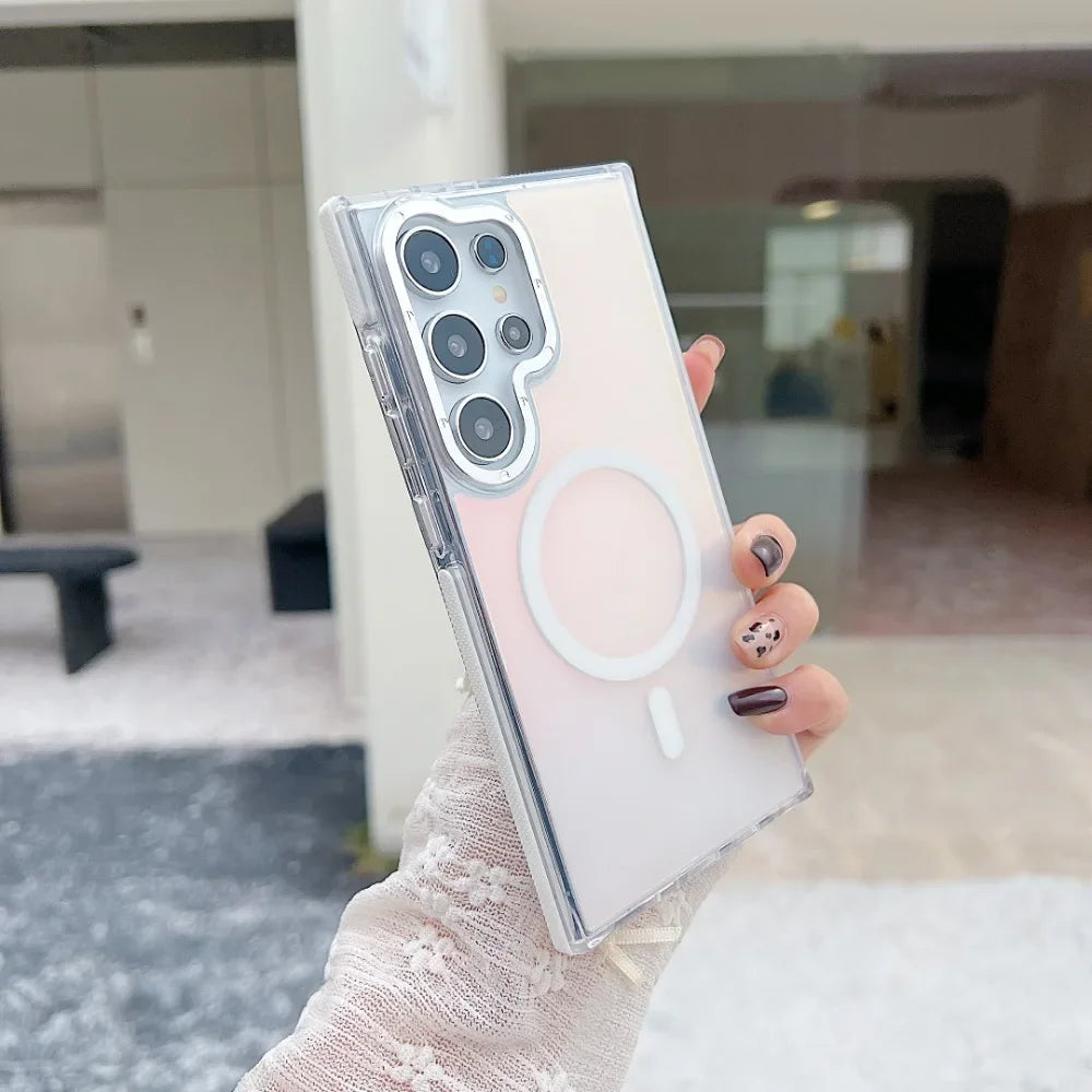 Case MagSafe com Moldura de Lente Metálica