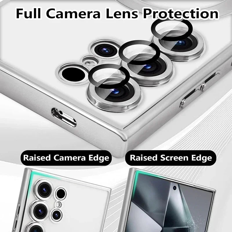 Case Samsung MagSafe Galaxy – Transparente e Macio em transparente — vista traseira | Orbit Cases
