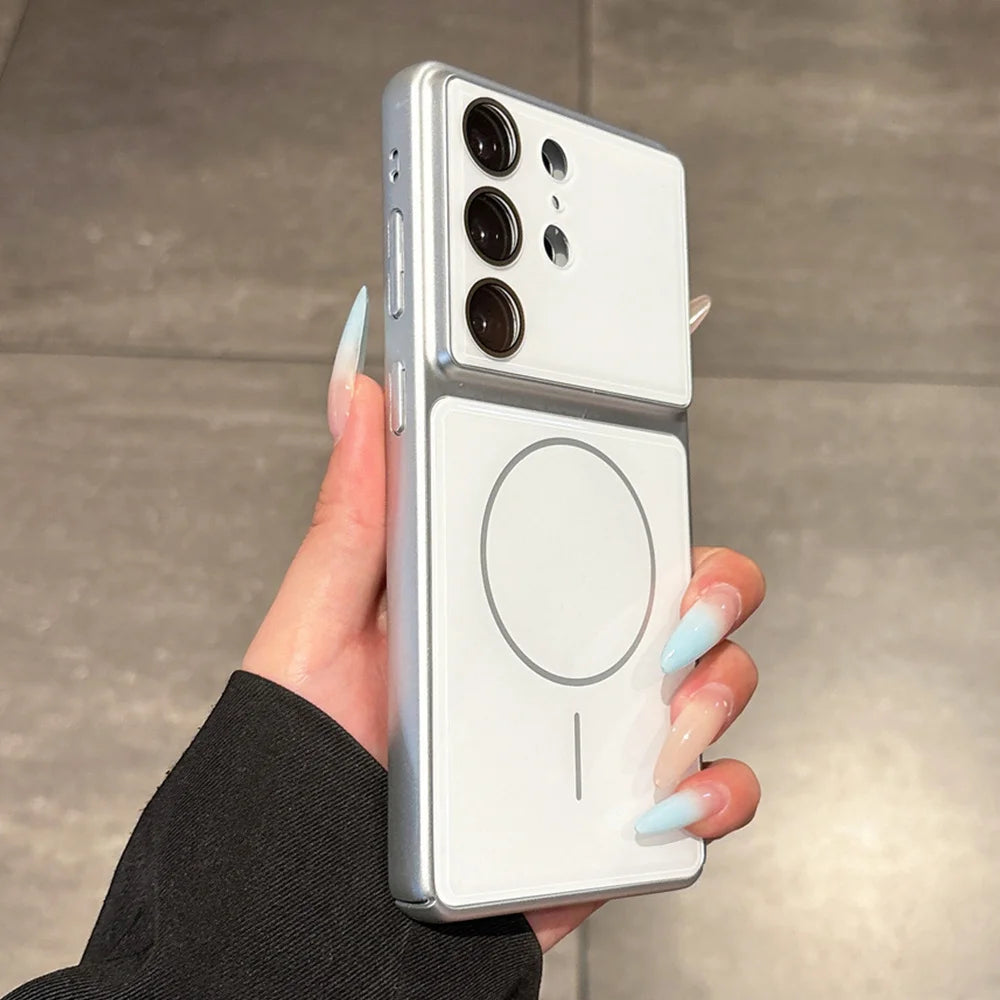 Case Cristalina MagSafe com Acabamento Galvanizado