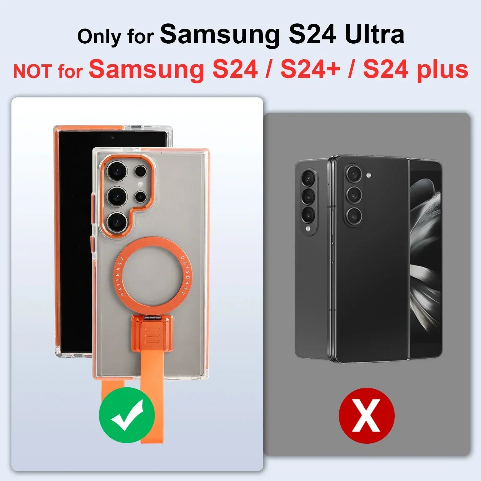Capa Samsung com suporte magnético + MagSafe — detalhe lateral | Orbit Cases