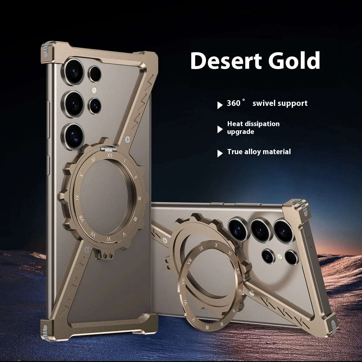 Case Metal Z com Luz Noturna e Suporte 360°