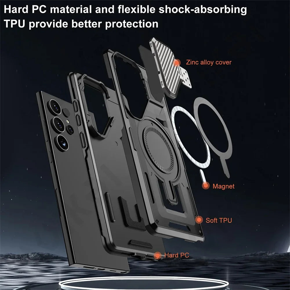 Capa Samsung Anti Impacto com Proteção Completa e Carregamento MagSafe — detalhe proteção | Orbit Cases