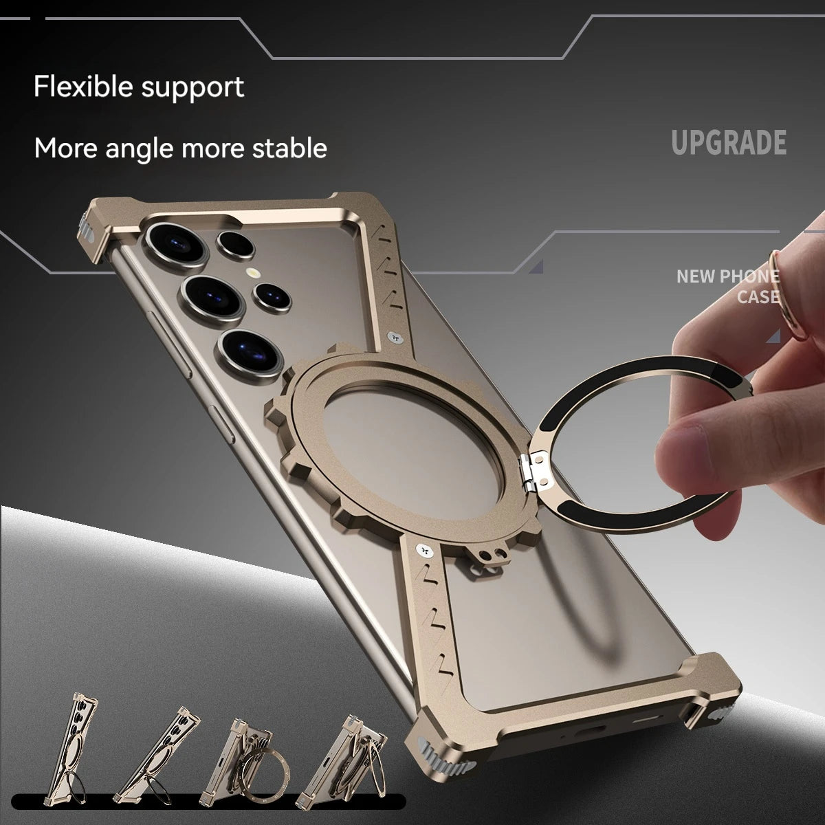 Case Samsung em Metal Exclusiva com MagSafe em metal — detalhe proteção | Orbit Cases