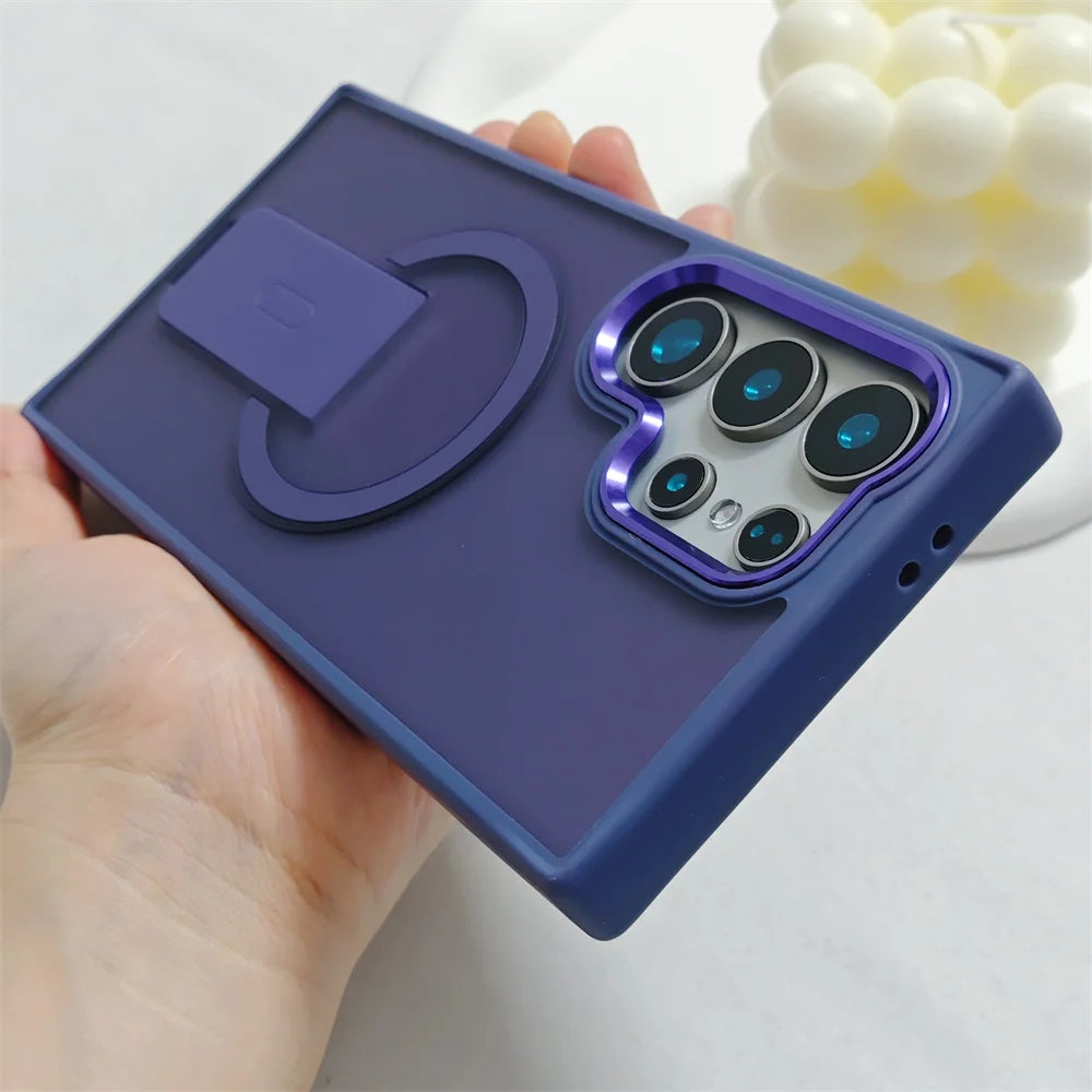 Case Fosca MagSafe Dobrável com Moldura de Lente Galvanizada