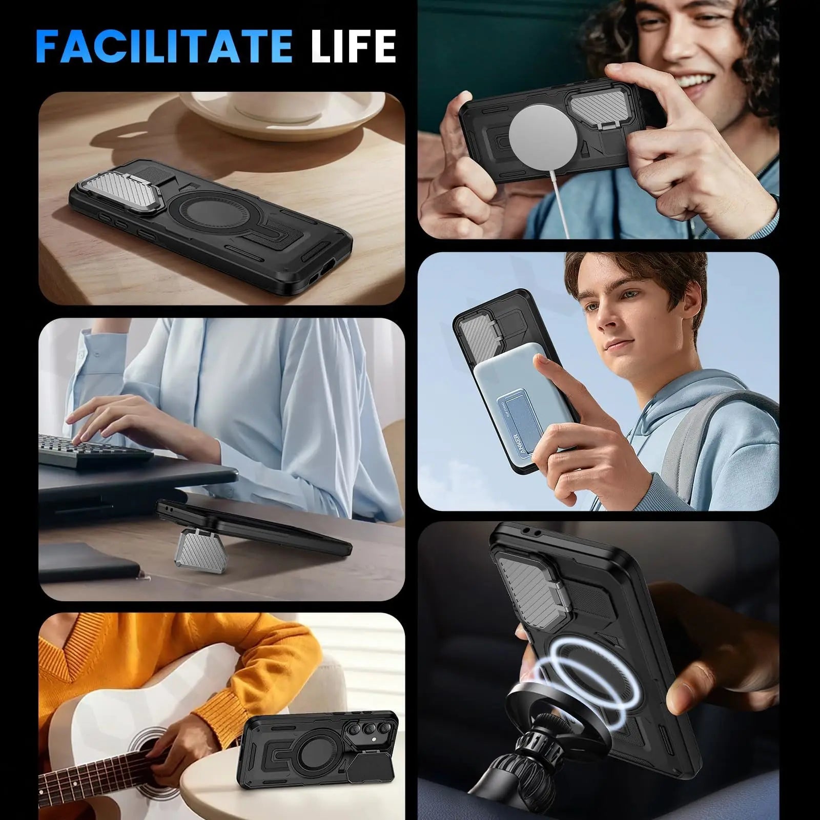 Case Military Grade Magnética com Suporte de Câmera