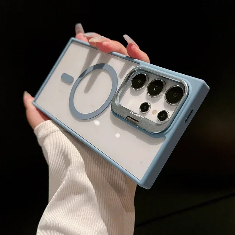 Capa Samsung MagSafe Oculta – Proteção Antichoque e Carregamento Sem Fio — detalhe câmera | Orbit Cases