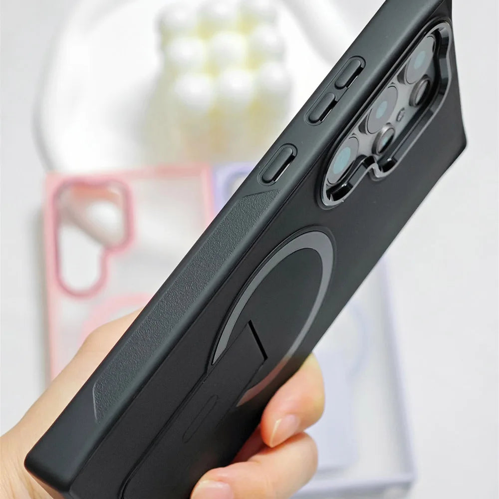 Case Fosca MagSafe Dobrável com Moldura de Lente Galvanizada