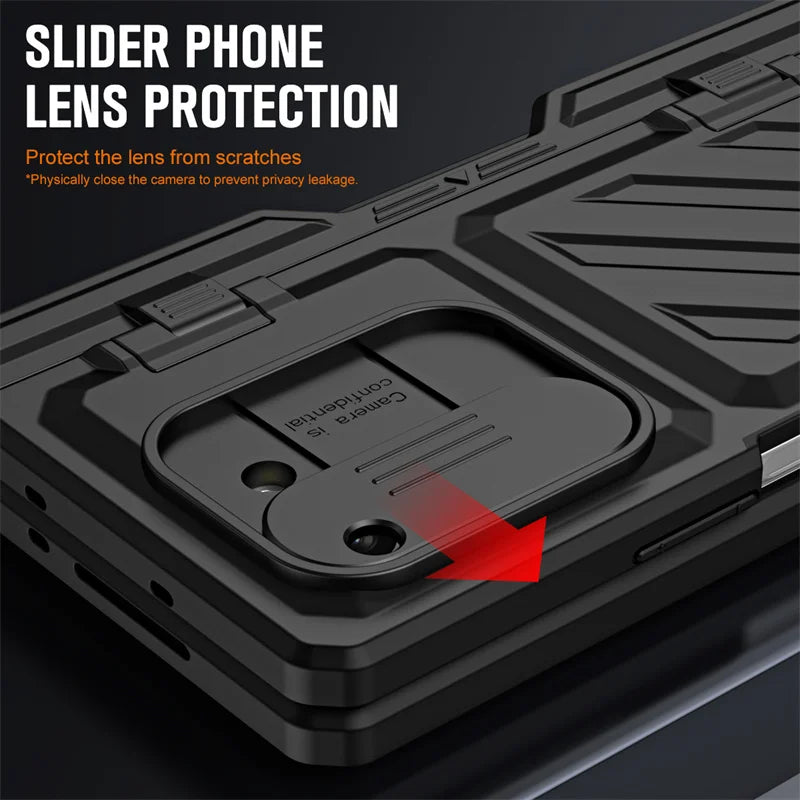 Capa Samsung Z Fold Anti Impacto Proteção 360° — detalhe proteção | Orbit Cases