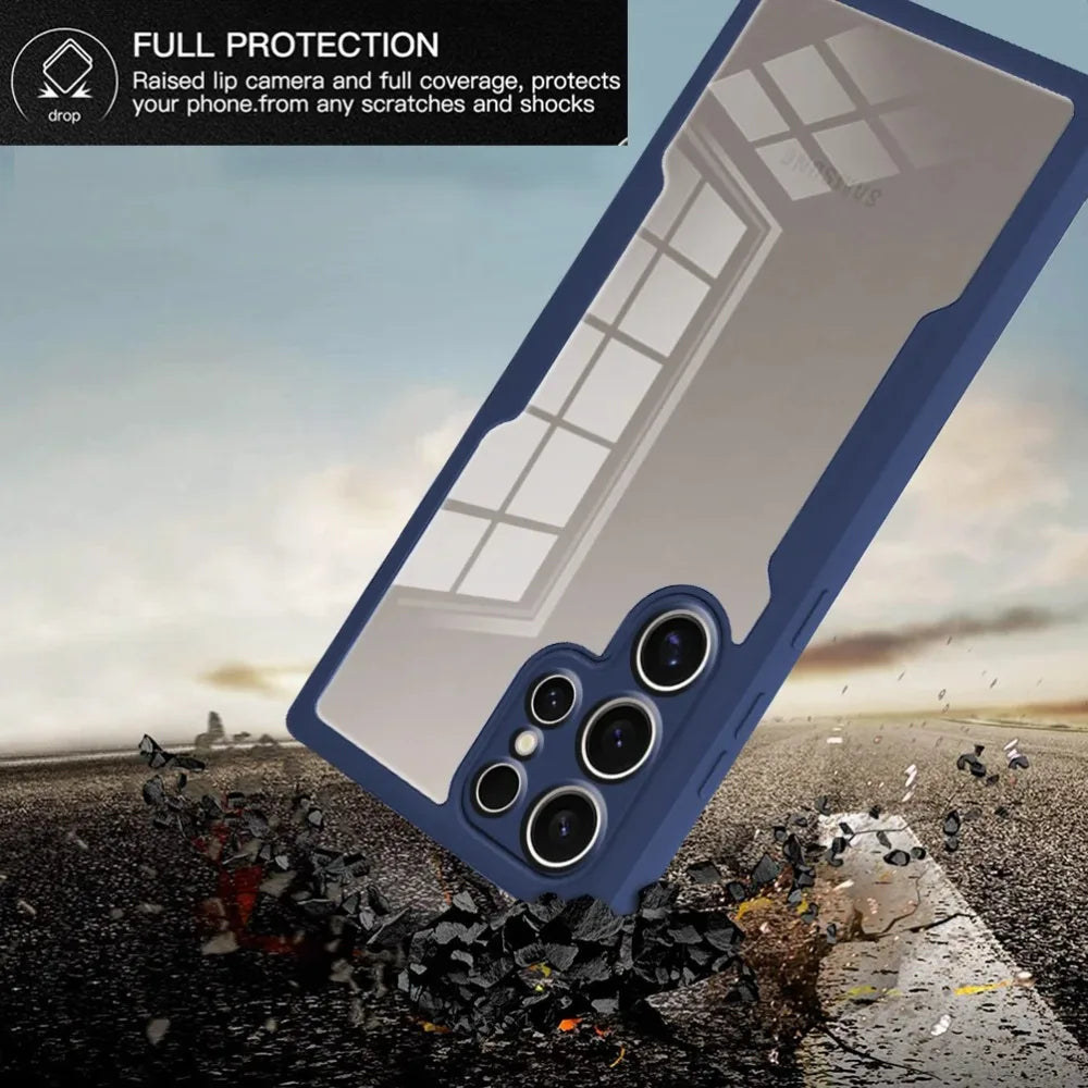 Capa Samsung 360° Dupla Face – Proteção Completa — detalhe lateral | Orbit Cases