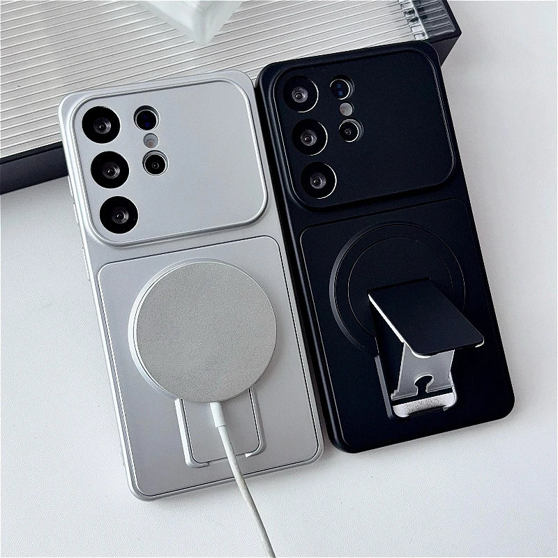 Case Magnética MagSafe com Janela Grande e Suporte