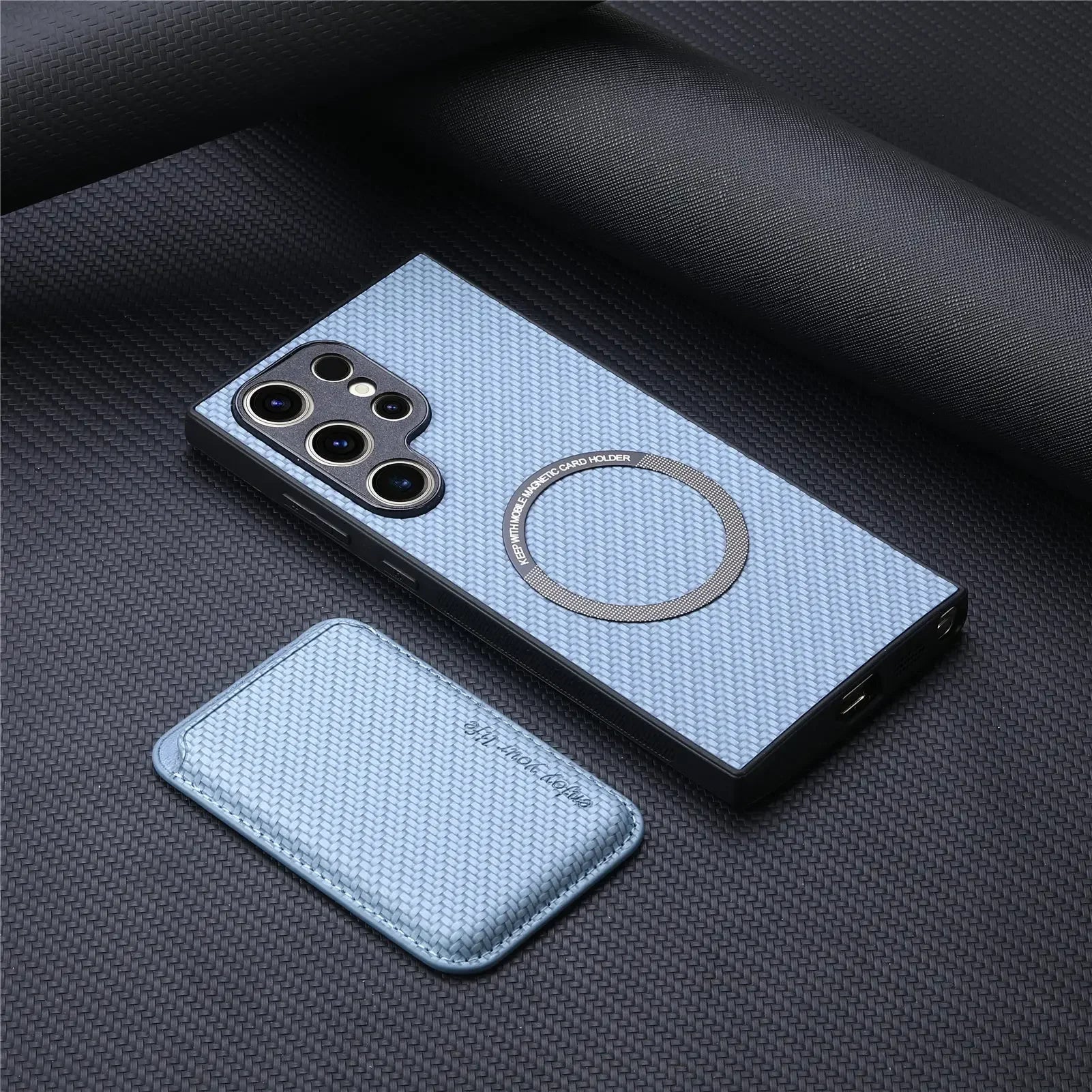 Case Samsung com carteira para cartão + MagSafe — vista traseira | Orbit Cases