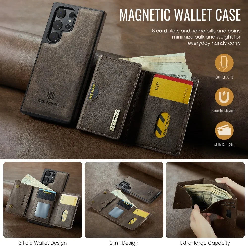 Case Carteira Magnética Destacável com Bloqueio RFID