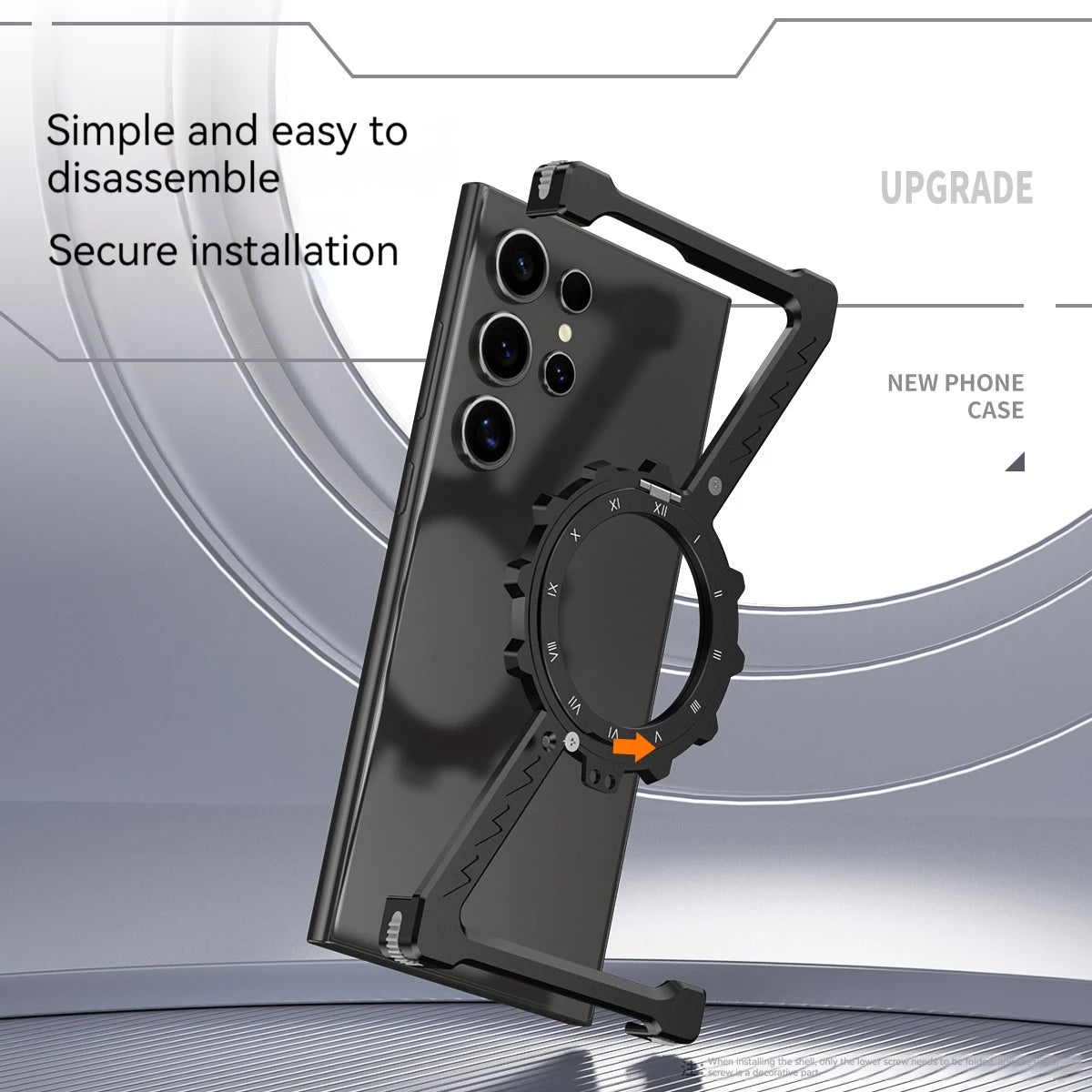 Case Metal Z com Luz Noturna e Suporte 360°