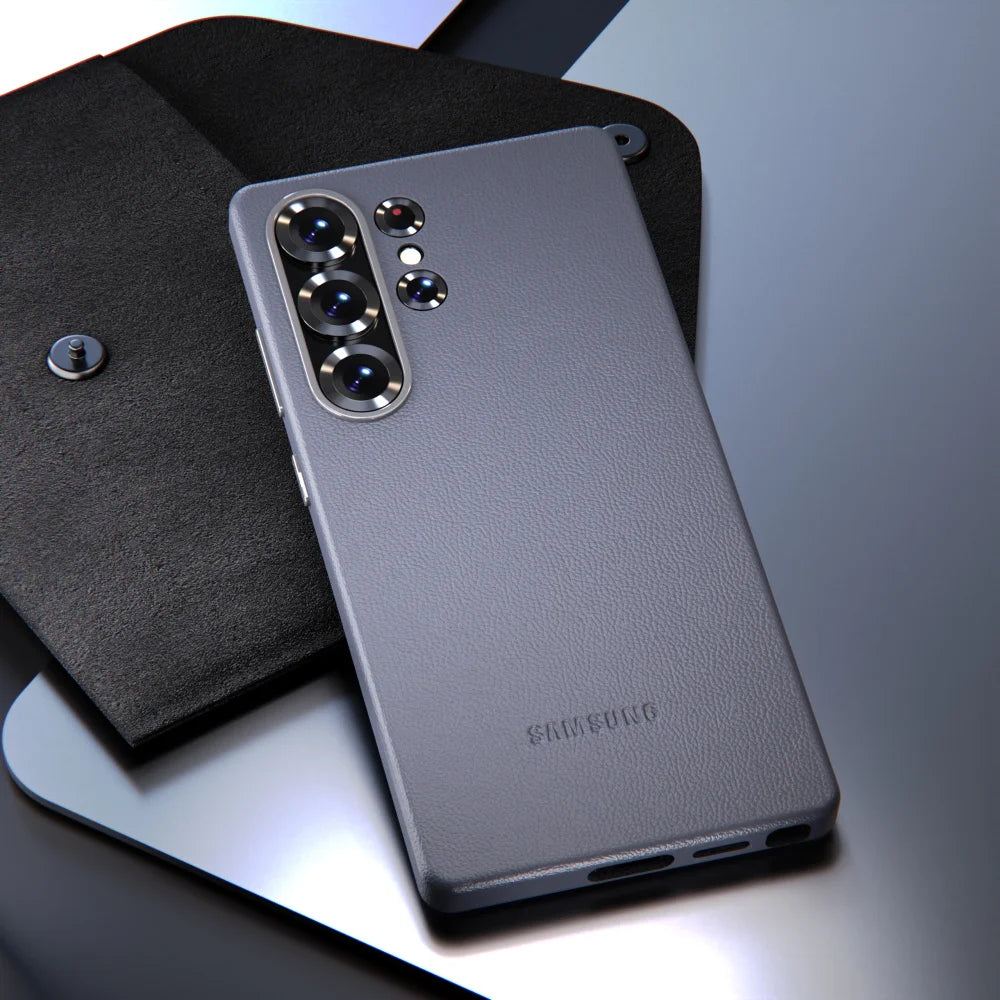 Capa Samsung em Couro com Design Minimalista em couro — textura | Orbit Cases