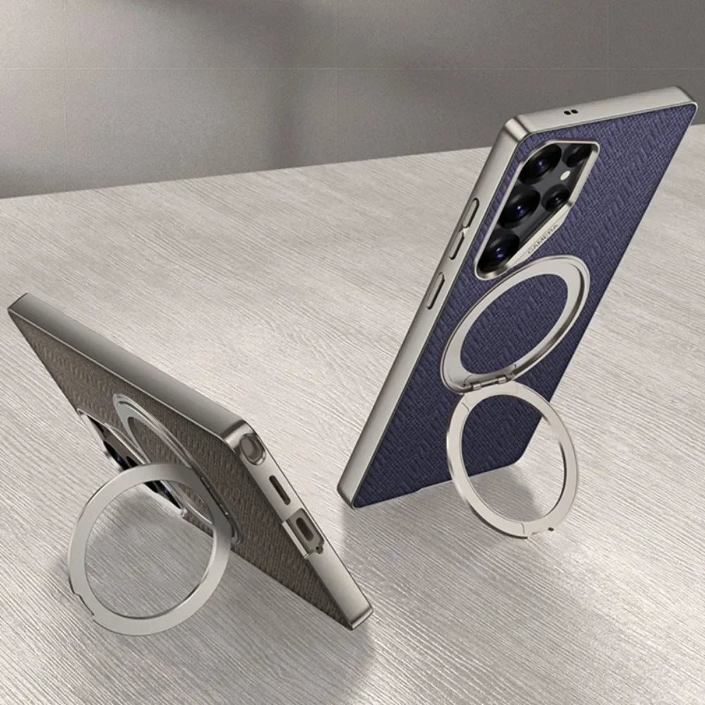 Case Samsung em couro com suporte 360º em couro — compatibilidade | Orbit Cases