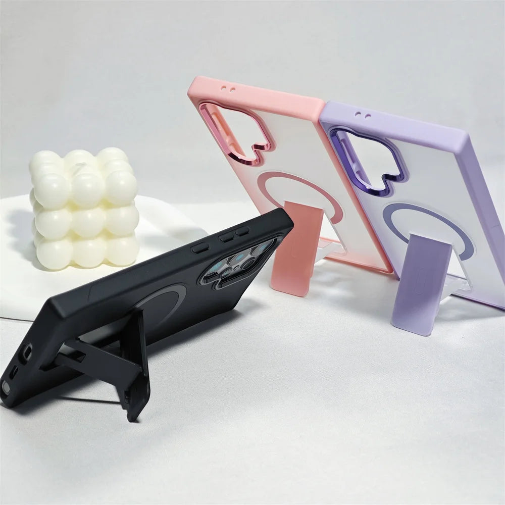 Case Fosca MagSafe Dobrável com Moldura de Lente Galvanizada
