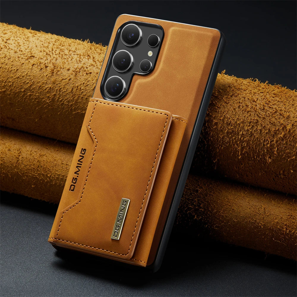 Capa Samsung em Couro + Carteira Magnética 2 em 1 em couro — variação de cor | Orbit Cases