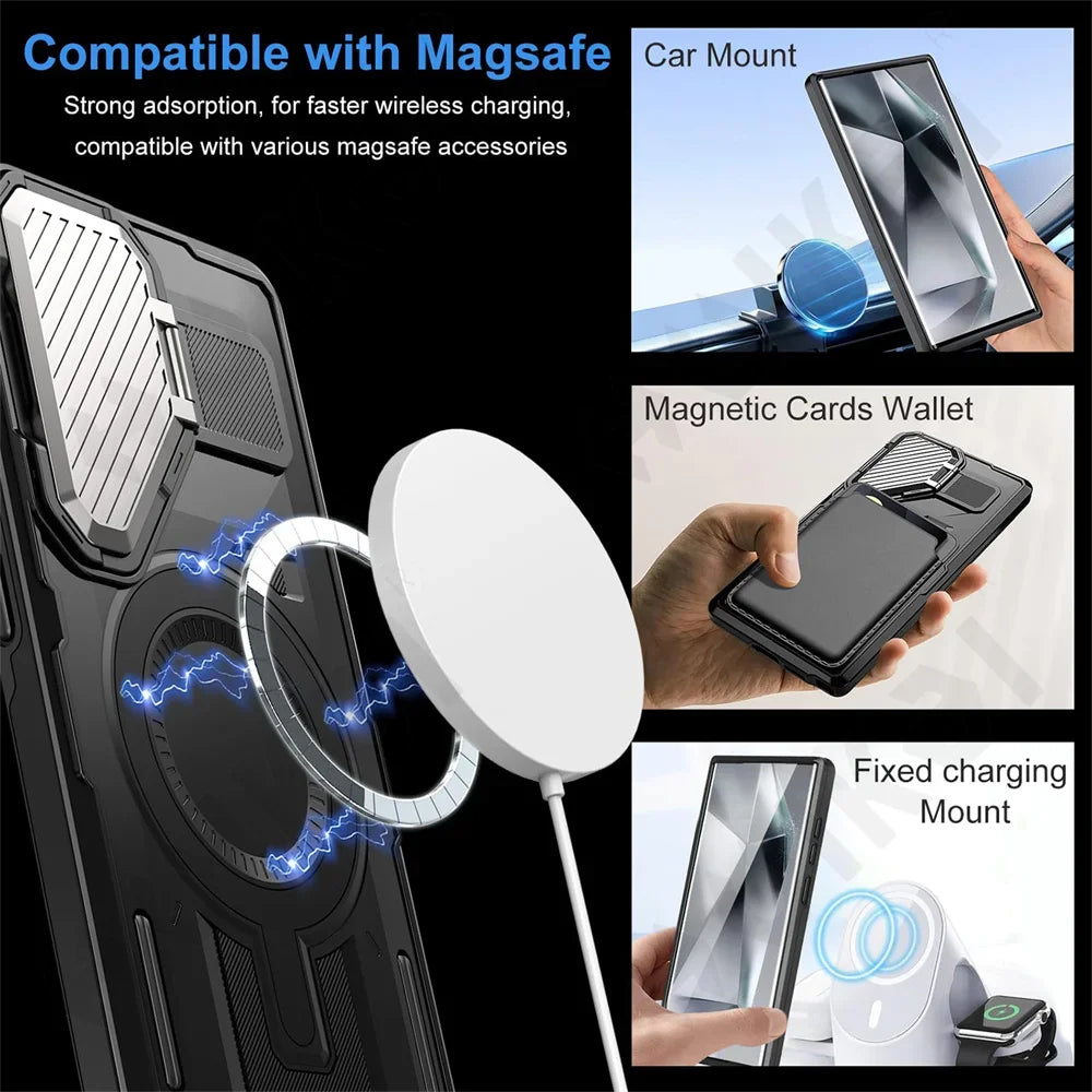 Capa Samsung Anti Impacto com Proteção Completa e Carregamento MagSafe — detalhe lateral | Orbit Cases