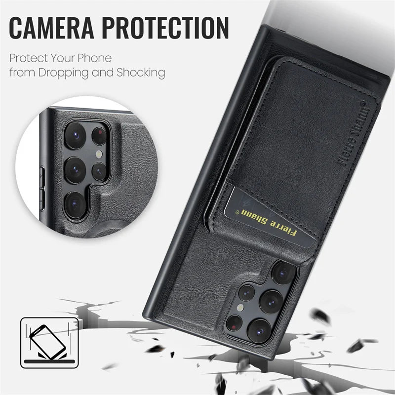 Capa 2 em 1 Samsung de couro com MagSafe em couro — em uso | Orbit Cases