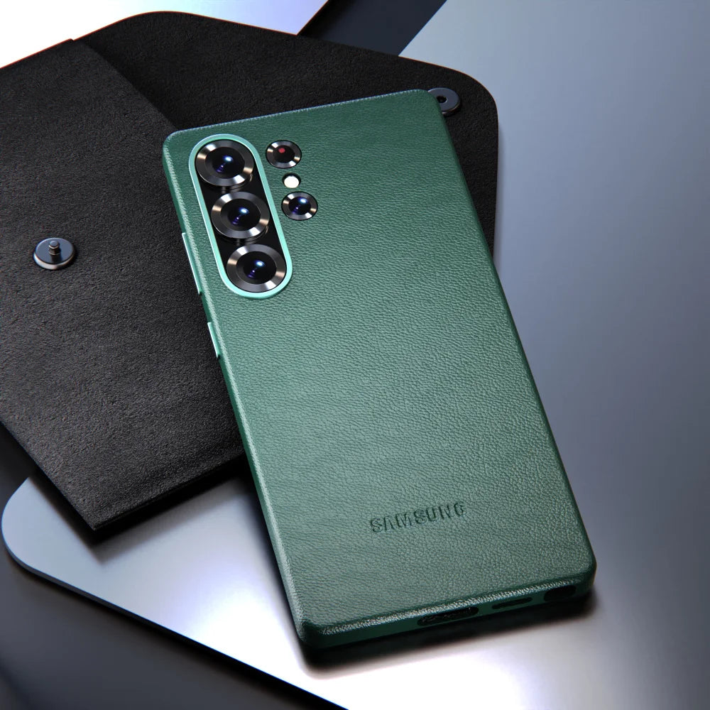 Capa Samsung em Couro com Design Minimalista em couro — detalhe proteção | Orbit Cases