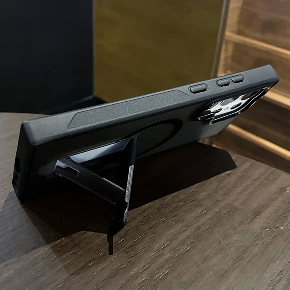 Case Fosca Magnética MagSafe com Suporte Dobrável